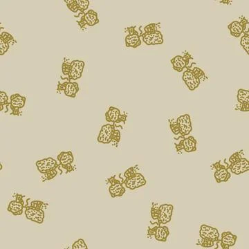 Leaf peeping autumn line vector seamless pattern Stock Illustration
