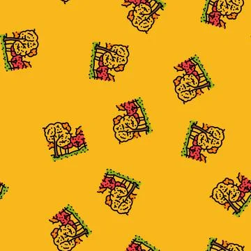 Leaf peeping autumn vector seamless pattern Illustrazione stock