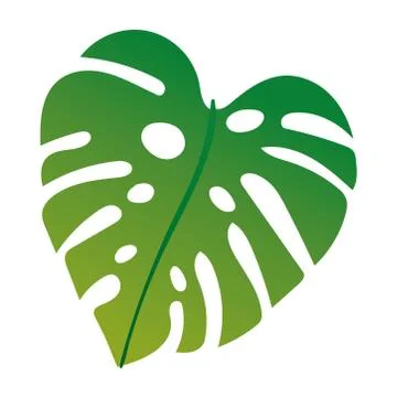 Leaf plant botanical gradient style icon 스톡 일러스트