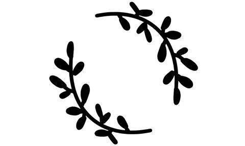 Leaf plant botany element black color design graphic nature element tree winter Stock Illustration