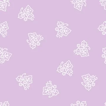 Leaf plant line seamless pattern Stockillustratie