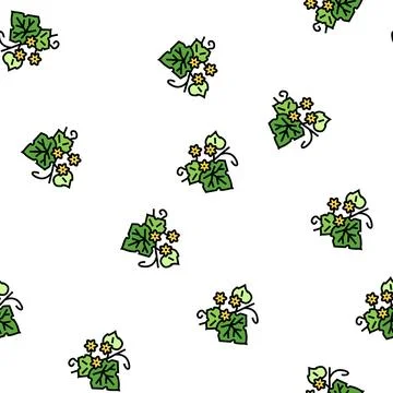 Leaf plant vector seamless pattern イラスト素材