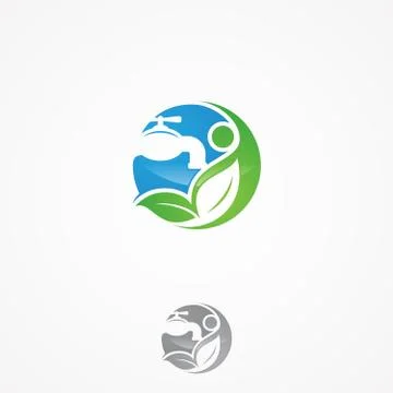 Leaf plumbing service Stock Illustration