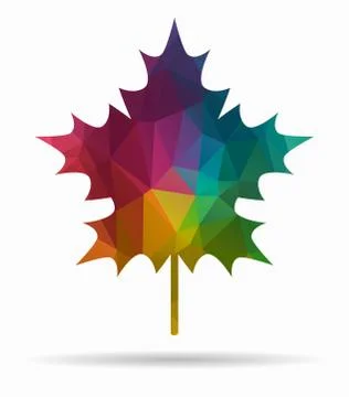 Leaf poly icon イラスト素材