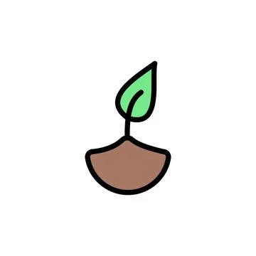 Leaf power of nature icon. Simple color with outline vector elements of Stockillustratie