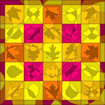Leaf quilt Stock Illustration