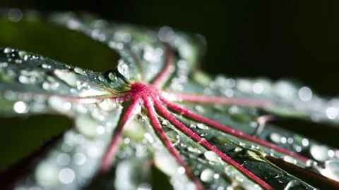 Leaf with raindrop Stock Photos