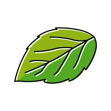 Leaf raspberry green color icon vector illustration Stock Illustration