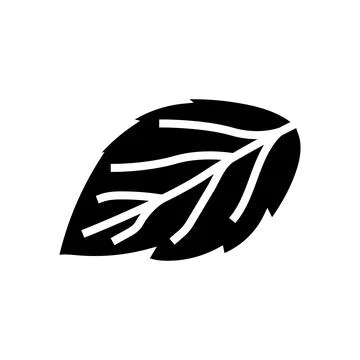 Leaf raspberry green glyph icon vector illustration Stock Illustration