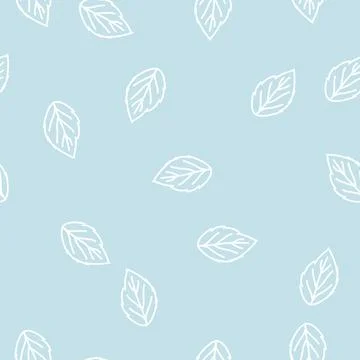 Leaf raspberry green line seamless pattern Stock Illustration