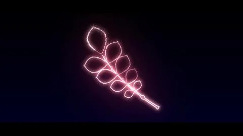 Leaf red in highlight and glow effect mp4 video Illustrazione stock