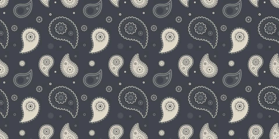 Leaf repeating on floral ornate. Effect victorian persian bohemian. Geometr.. Stock Illustration