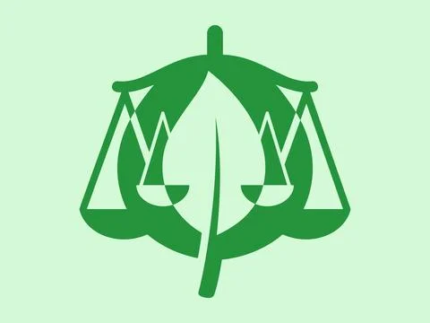 Leaf in scales icon Иллюстрация
