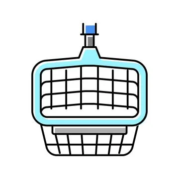 Leaf scoop pool color icon vector illustration 스톡 일러스트