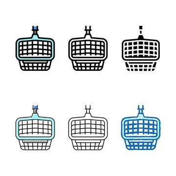 Leaf scoop pool color simplified icon vector Stock Illustration