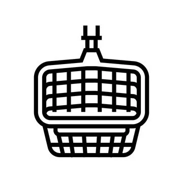 Leaf scoop pool line icon vector illustration 스톡 일러스트