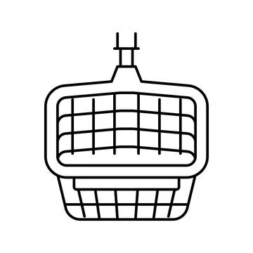 Leaf scoop pool line icon vector illustration Stock Illustration