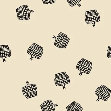 Leaf scoop pool line seamless pattern Stock Illustration