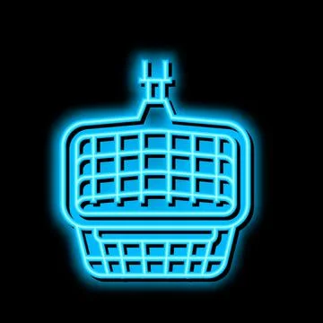 Leaf scoop pool neon glow icon illustration Illustrazione stock
