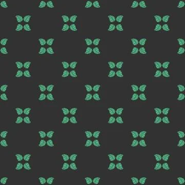 Leaf seamless pattern Stock Illustration