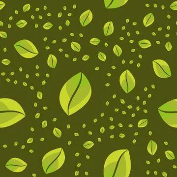 Leaf seamless pattern Stock Illustration