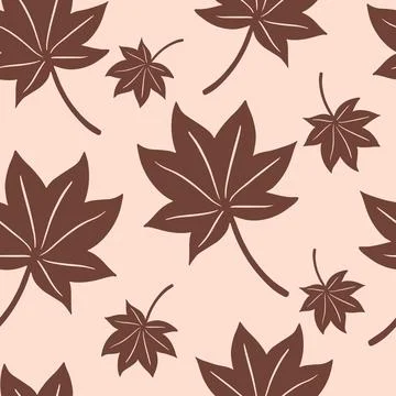 Leaf Seamless Pattern Stock Illustration