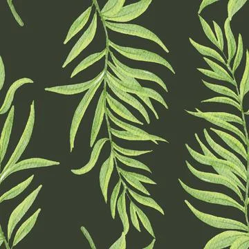 Leaf Seamless Pattern Stock Illustration