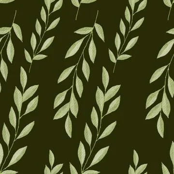 Leaf Seamless Pattern Illustrazione stock