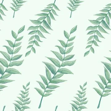 Leaf Seamless Pattern Illustrazione stock