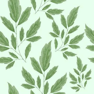 Leaf Seamless Pattern Stock Illustration