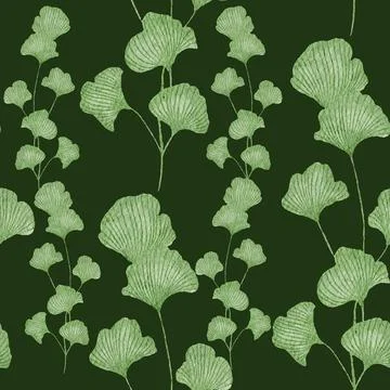 Leaf Seamless Pattern Stock Illustration