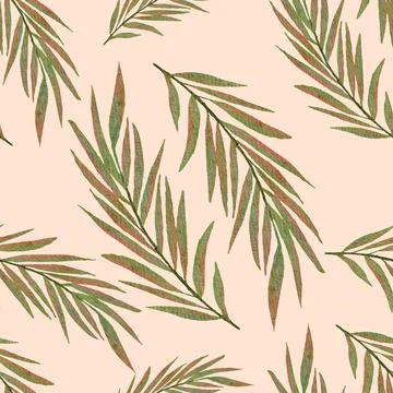 Leaf Seamless Pattern Illustrazione stock