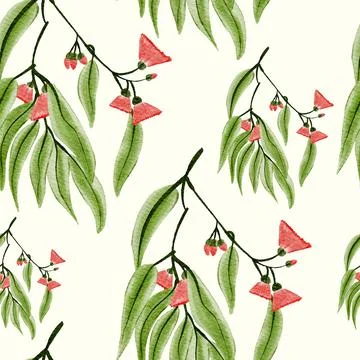 Leaf Seamless Pattern Stock Illustration