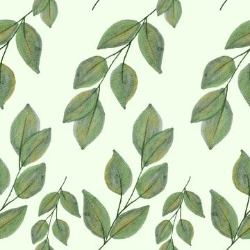 Leaf Seamless Pattern Stock Illustration