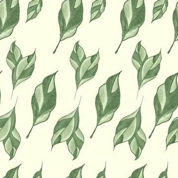 Leaf Seamless Pattern Stock Illustration