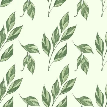 Leaf Seamless Pattern Stock Illustration