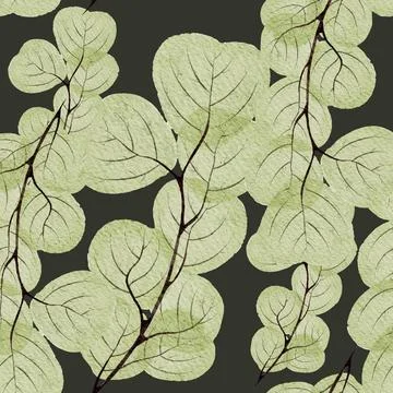 Leaf Seamless Pattern Stock Illustration