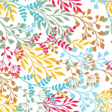 Leaf seamless pattern Stock Illustration