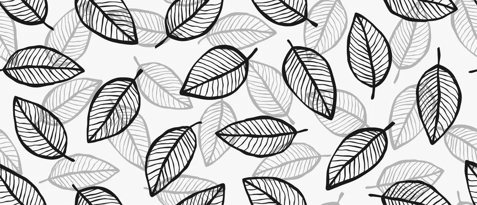 Leaf seamless pattern. Stock Illustration