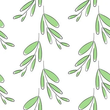 Leaf seamless pattern with natural theme 2 Stock Illustration