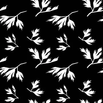 Leaf seamless pattern , parsley Illustrazione stock