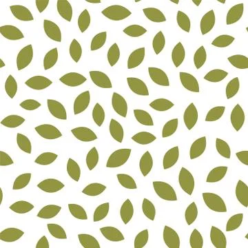 Leaf seamless pattern vector plant background. Nature flat leaf herb green soft イラスト素材