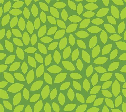 Leaf seamless pattern vector plant background. Nature flat leaf herb green soft Stock Illustration