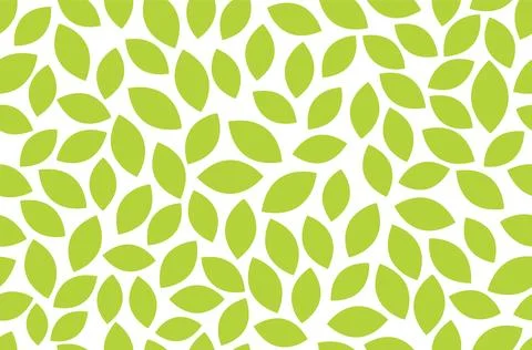Leaf seamless pattern vector plant background. Nature flat leaf herb green soft Illustrazione stock