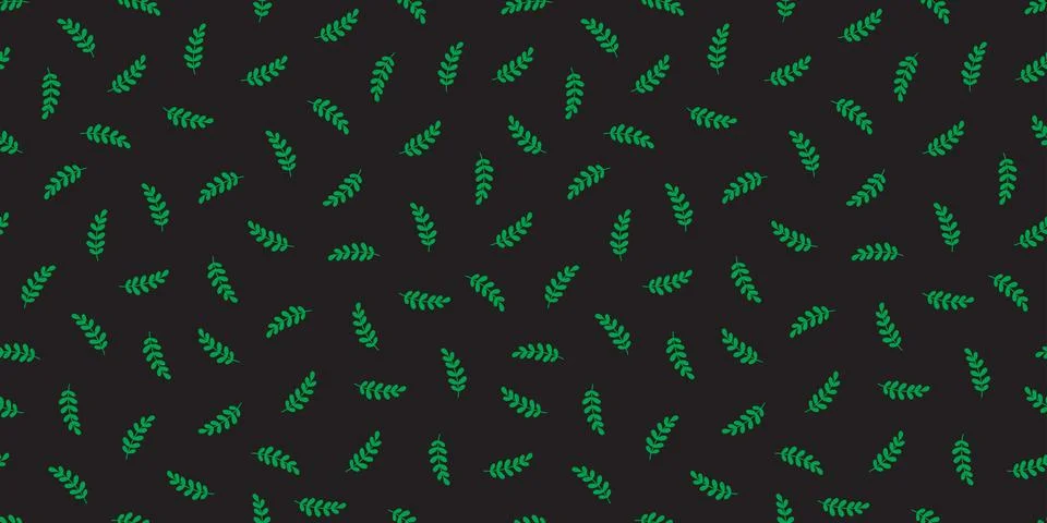 Leaf seamless pattern vector plant isolated flower herb doodle Illustrazione stock