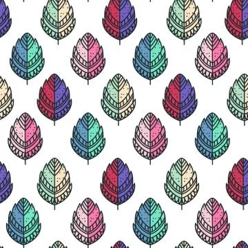 Leaf seamless pattern, vector texture イラスト素材