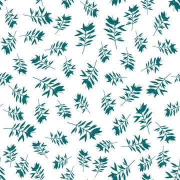 Leaf seamless pattern for wallpaper design. Vector tropical wallpaper. Illustrazione stock