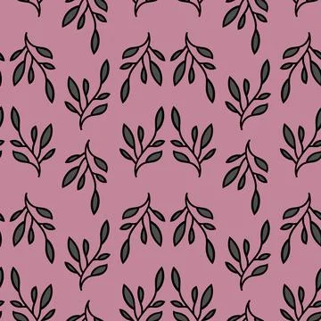 Leaf seamless repeat pattern vector design イラスト素材
