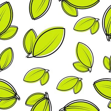 Leaf seamless  vector Pattern Stock Illustration