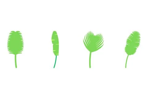 Leaf set icon. Nature herb design Stock Illustration